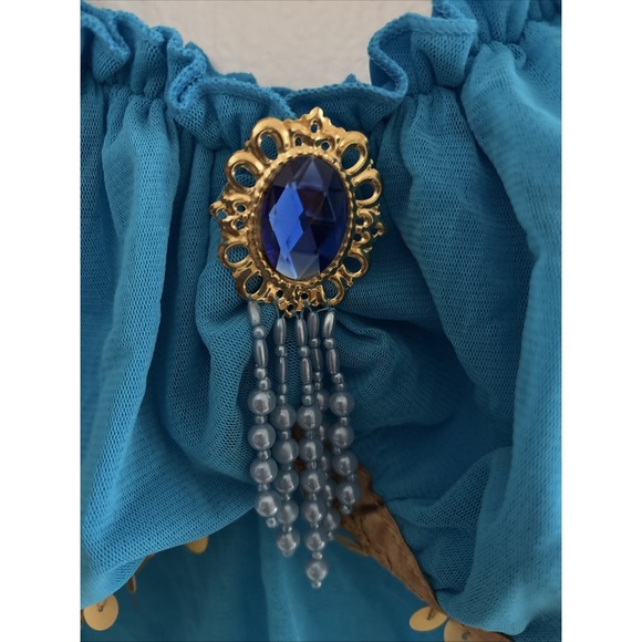 Leg Avenue 83857 Jasmine Arabian Beauty Turquoise 3 Piece Costume Cosplay Sz M - Picture 7 of 8